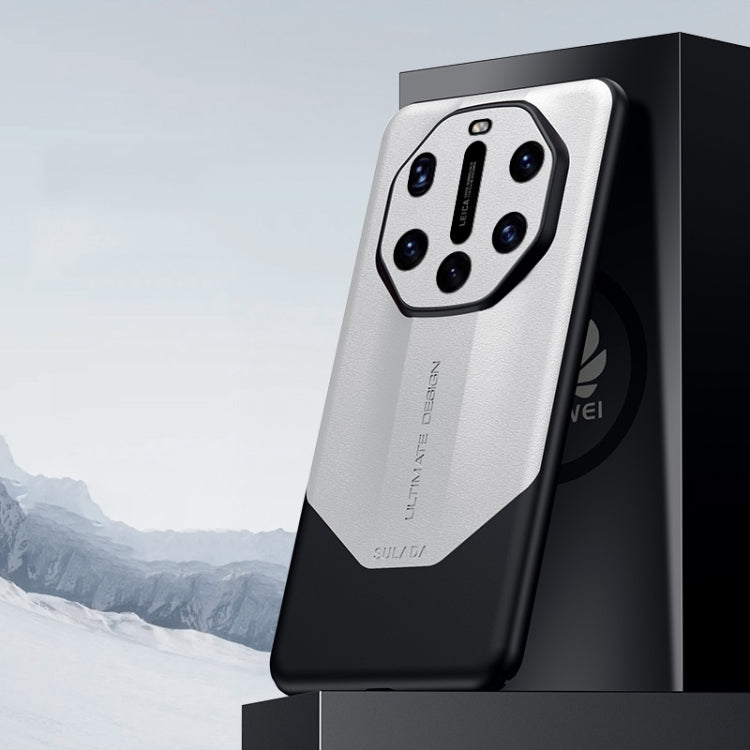 For Huawei Mate 40 RS Porsche Design SULADA Plain Leather + PC Shockproof Phone Case(White) by SULADA