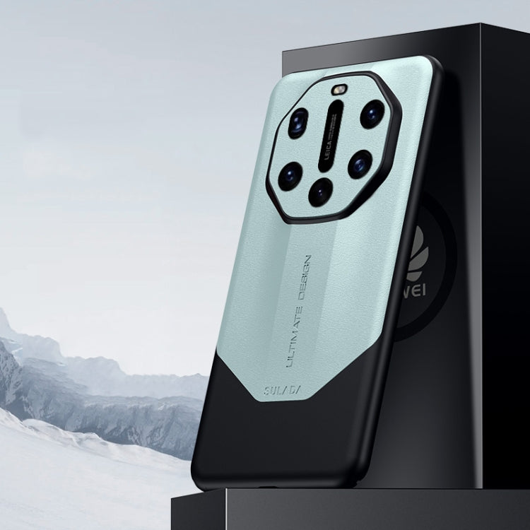 For Huawei Mate 40 RS Porsche Design SULADA Plain Leather + PC Shockproof Phone Case(Green) by SULADA