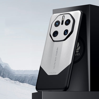 For Huawei Mate 50 RS Porsche Design SULADA Plain Leather + PC Shockproof Phone Case(White) by SULADA