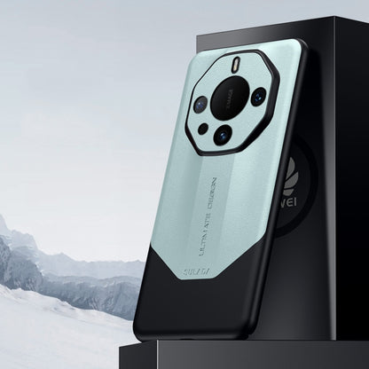 For Huawei Mate 60 RS Ultimate SULADA Plain Leather + PC Shockproof Phone Case(Green) by SULADA