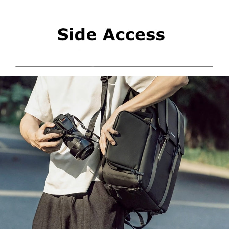 Cwatcun D86 Camera Backpack DSLR Mirrorless Camera Waterproof Bag, Size:28 x 15 x41cm Small(Black) by Cwatcun