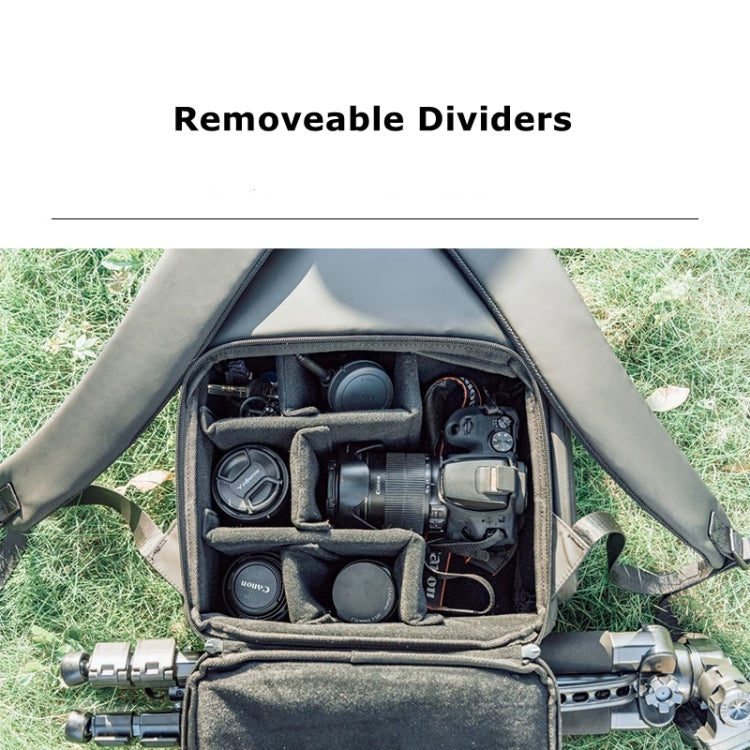 Cwatcun D86 Camera Backpack DSLR Mirrorless Camera Waterproof Bag, Size:28 x 15 x41cm Small(Black) by Cwatcun