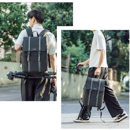 Cwatcun D86 Camera Backpack DSLR Mirrorless Camera Waterproof Bag, Size:28 x 15 x41cm Small(Black) by Cwatcun