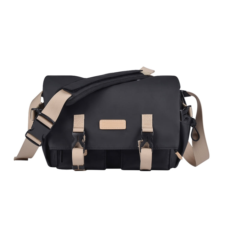 Cwatcun D90 Contrast Color Single Shoulder Camera Bag Outdoor Camera Bag Professional Crossbody Handbag, Size:27 x 17 x 18.5cm Medium(Black) by Cwatcun