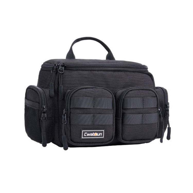 Cwatcun D96 Waist Camera Bag Sling Shoulder Camera Bag, Size:29.5 x 17.5 x 18cm(Black) by Cwatcun