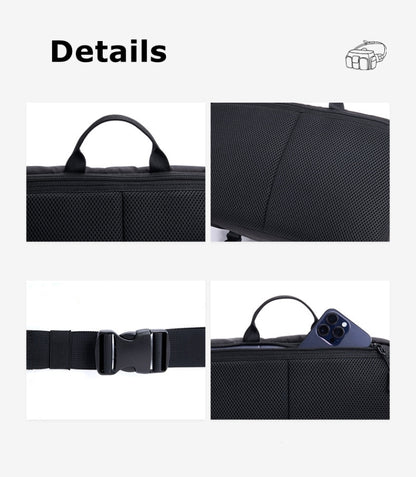 Cwatcun D96 Waist Camera Bag Sling Shoulder Camera Bag, Size:29.5 x 17.5 x 18cm(Black) by Cwatcun