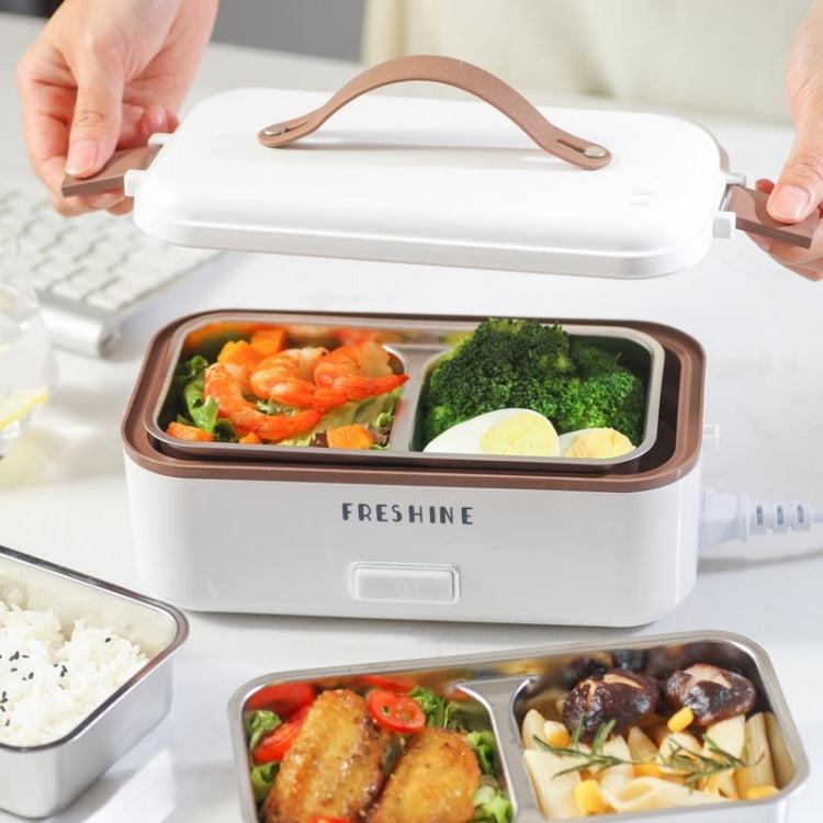 Multi Functional Microwave Oven With Plug-in Electric Cooking Electric Lunch Box, Color:White Single Layer(UK Plug) by bashfashion