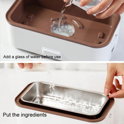 Multi Functional Microwave Oven With Plug-in Electric Cooking Electric Lunch Box, Color:White Double Layer(US Plug) by bashfashion