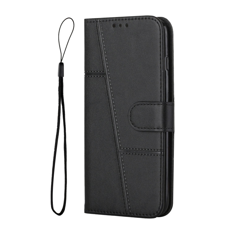 For OPPO A3 Pro Stitching Calf Texture Buckle Leather Phone Case(Black) by bashfashion