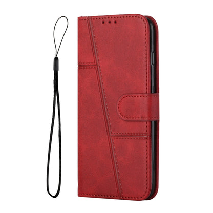 For OPPO A3 Pro Stitching Calf Texture Buckle Leather Phone Case(Red) by bashfashion