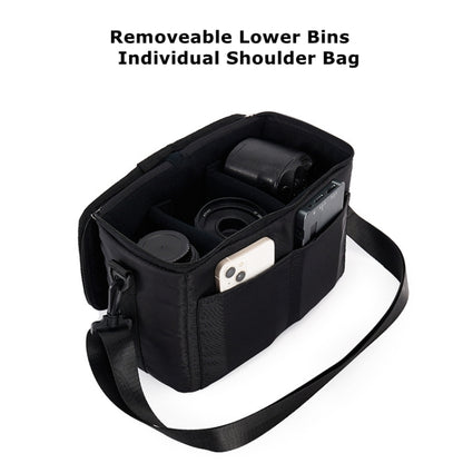 Cwatcun D111 Large Capacity Outdoor Professional Photography Backpack Shoulders Laptop Camera Bag, Size:56 x 33 x 18cm(Black) by Cwatcun