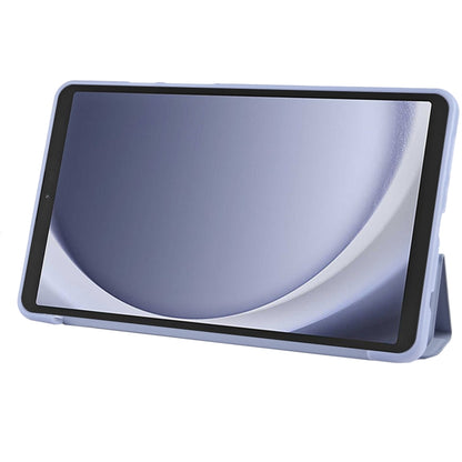 For Samsung Galaxy Tab A11 / A9 Tri-fold Holder Horizontal Flip TPU Leather Tablet Case(Lavender Grey) by bashfashion