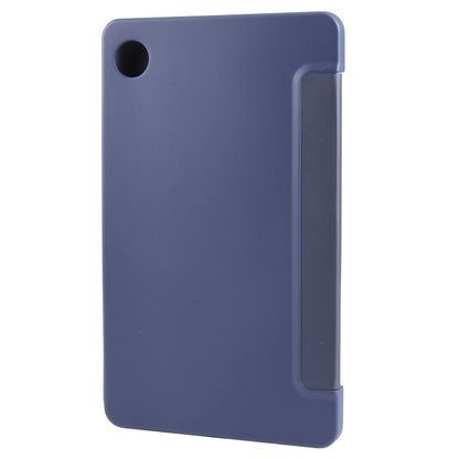 For Samsung Galaxy Tab A11 / A9 Tri-fold Holder Horizontal Flip TPU Leather Tablet Case(Dark Blue) by bashfashion