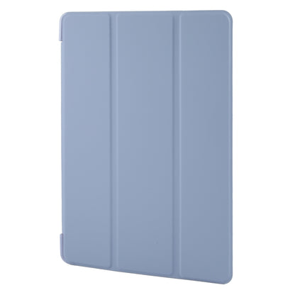 For Samsung Galaxy Tab A11+ / A9+ Tri-fold Holder Horizontal Flip TPU Leather Tablet Case(Lavender Grey) by bashfashion