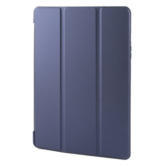 For Samsung Galaxy Tab A11+ / A9+ Tri-fold Holder Horizontal Flip TPU Leather Tablet Case(Dark Blue) by bashfashion