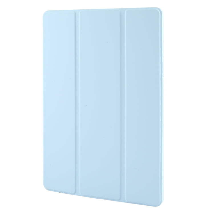 For Samsung Galaxy Tab A11+ / A9+ Tri-fold Holder Horizontal Flip TPU Leather Tablet Case(Sky Blue) by bashfashion