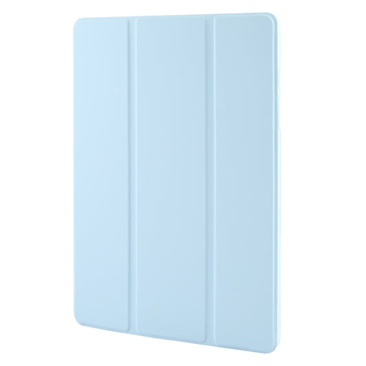 For Samsung Galaxy Tab A11+ / A9+ Tri-fold Holder Horizontal Flip TPU Leather Tablet Case(Sky Blue) by bashfashion