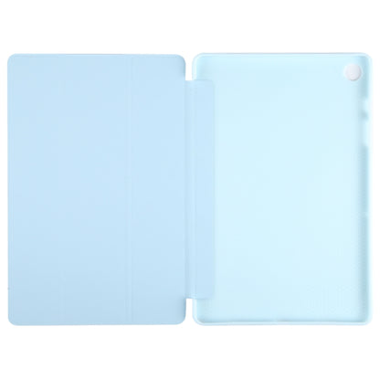 For Samsung Galaxy Tab A11+ / A9+ Tri-fold Holder Horizontal Flip TPU Leather Tablet Case(Sky Blue) by bashfashion