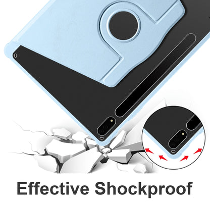 For Samsung Galaxy Tab S10+ / S9+ Acrylic 360 Degree Rotation Holder Tablet Leather Case(Ice Blue) by bashfashion