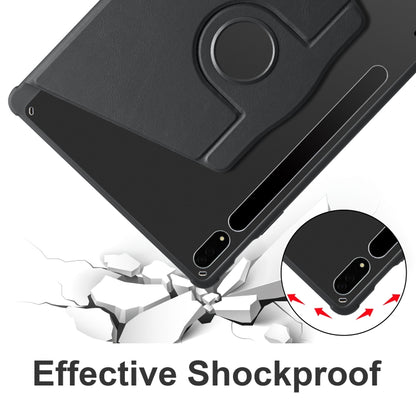 For Samsung Galaxy Tab S10+ / S9+ Acrylic 360 Degree Rotation Holder Tablet Leather Case(Black) by bashfashion