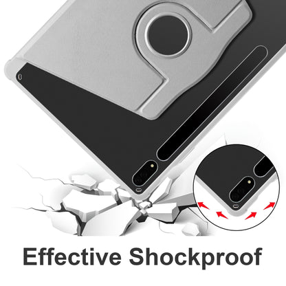 For Samsung Galaxy Tab S8+ X800 Acrylic 360 Degree Rotation Holder Tablet Leather Case(Grey) by bashfashion