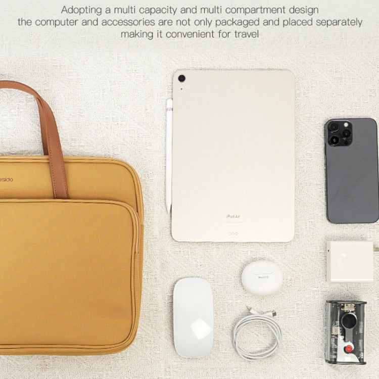 Yesido WB36 14 inch Waterproof Oxford Cloth Laptop Bag(Yellow) by Yesido