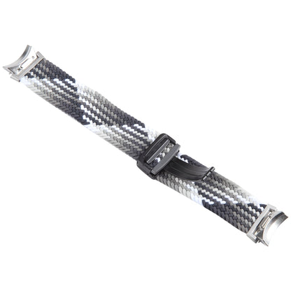 For Samsung Galaxy Watch 6 / 5 / 4 Magnetic Fold Buckle Nylon Woven Watch Band(Colorful Black) by bashfashion