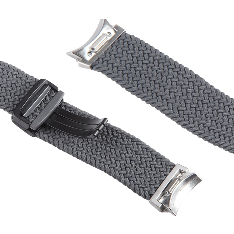 For Samsung Galaxy Watch 6 / 5 / 4 Magnetic Fold Buckle Nylon Woven Watch Band(Grey) by bashfashion