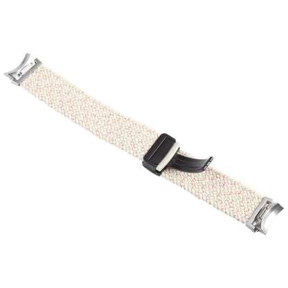 For Samsung Galaxy Watch 6 / 5 / 4 Magnetic Fold Buckle Nylon Woven Watch Band(Starlight Colorful) by bashfashion