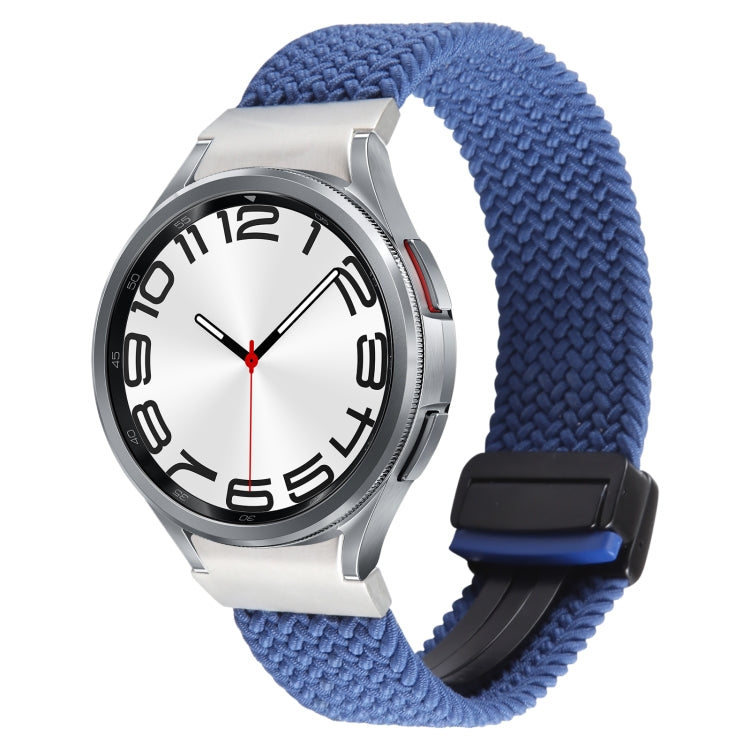 For Samsung Galaxy Watch 6 / 5 / 4 Magnetic Fold Buckle Nylon Woven Watch Band(Blue) by bashfashion