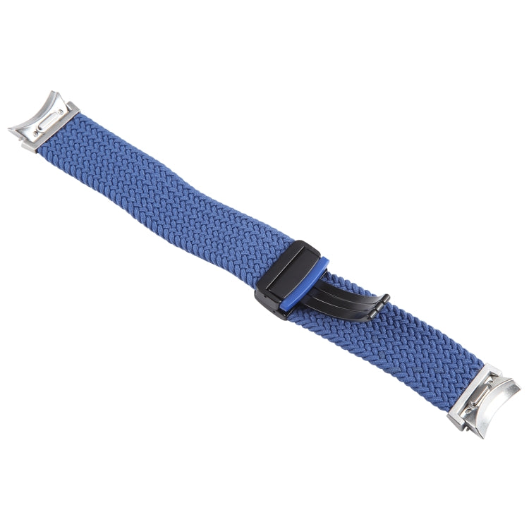 For Samsung Galaxy Watch 6 / 5 / 4 Magnetic Fold Buckle Nylon Woven Watch Band(Blue) by bashfashion