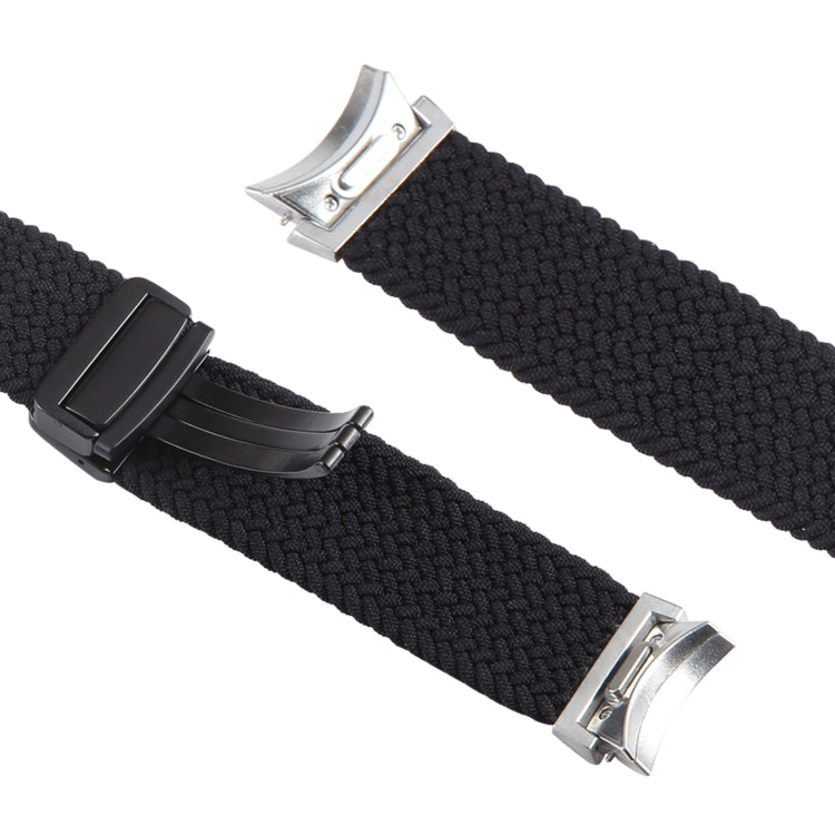 For Samsung Galaxy Watch 6 / 5 / 4 Magnetic Fold Buckle Nylon Woven Watch Band(Black) by bashfashion