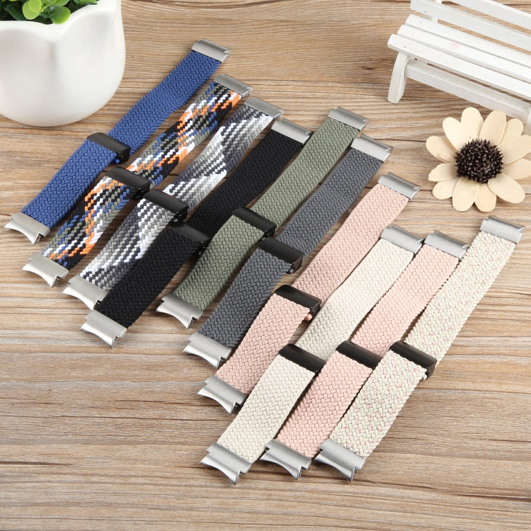 For Samsung Galaxy Watch 6 / 5 / 4 Magnetic Fold Buckle Nylon Woven Watch Band(Colorful Denim) by bashfashion