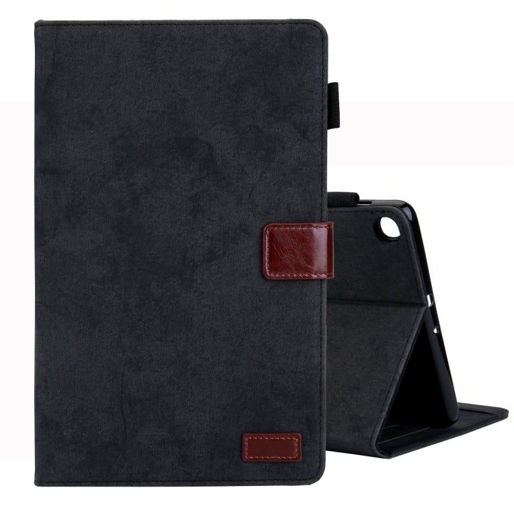 For Samsung Galaxy Tab A11 / A9 Cloth Texture Leather Tablet Case(Black) by bashfashion