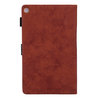 For Samsung Galaxy Tab A11 / A9 Cloth Texture Leather Tablet Case(Brown) by bashfashion