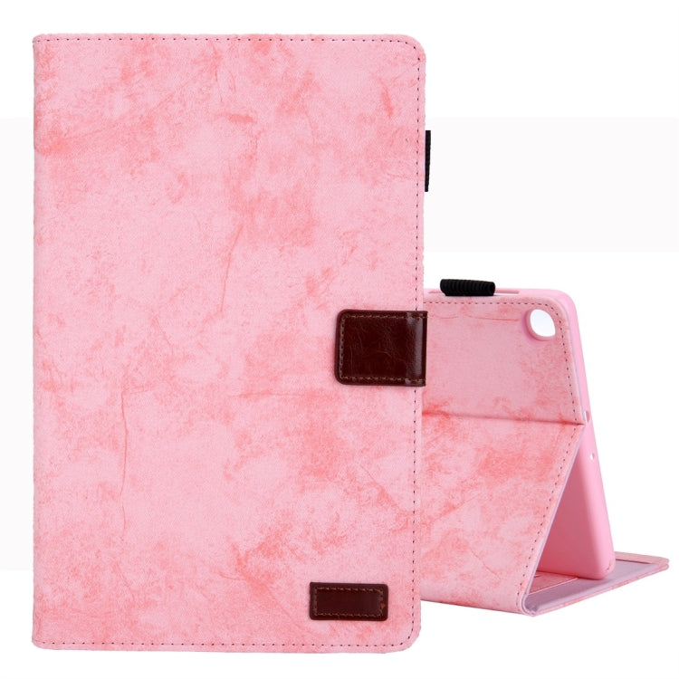 For Samsung Galaxy Tab A11 / A9 Cloth Texture Leather Tablet Case(Pink) by bashfashion