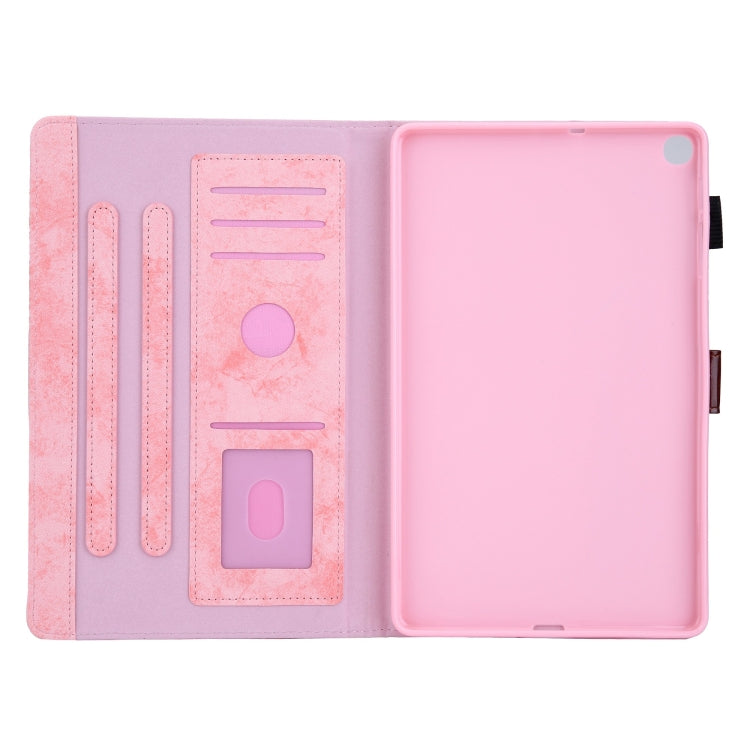 For Samsung Galaxy Tab A11 / A9 Cloth Texture Leather Tablet Case(Pink) by bashfashion