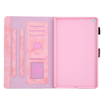 For Samsung Galaxy Tab A11 / A9 Cloth Texture Leather Tablet Case(Pink) by bashfashion