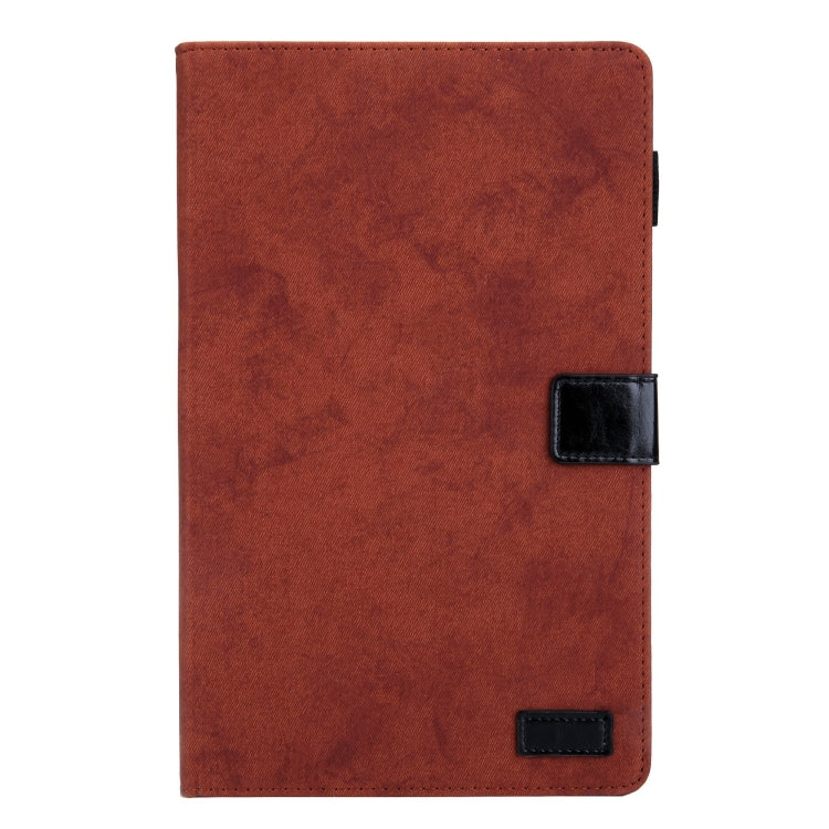 For Samsung Galaxy Tab A11+ / A9+ Cloth Texture Leather Tablet Case(Brown) by bashfashion