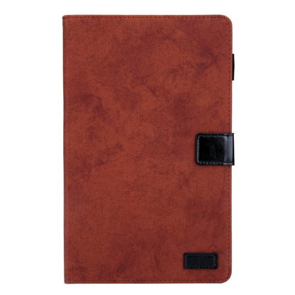 For Samsung Galaxy Tab A11+ / A9+ Cloth Texture Leather Tablet Case(Brown) by bashfashion