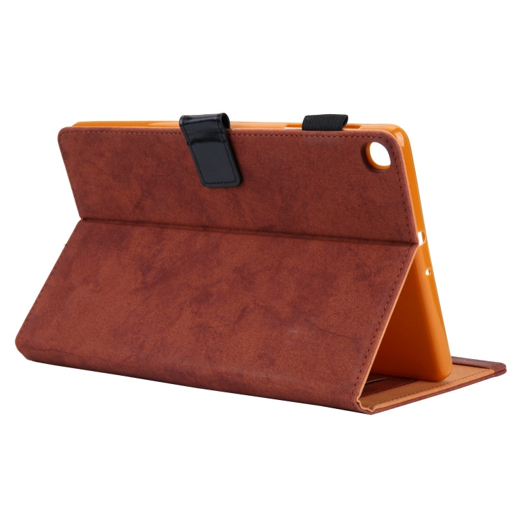 For Samsung Galaxy Tab A11+ / A9+ Cloth Texture Leather Tablet Case(Brown) by bashfashion