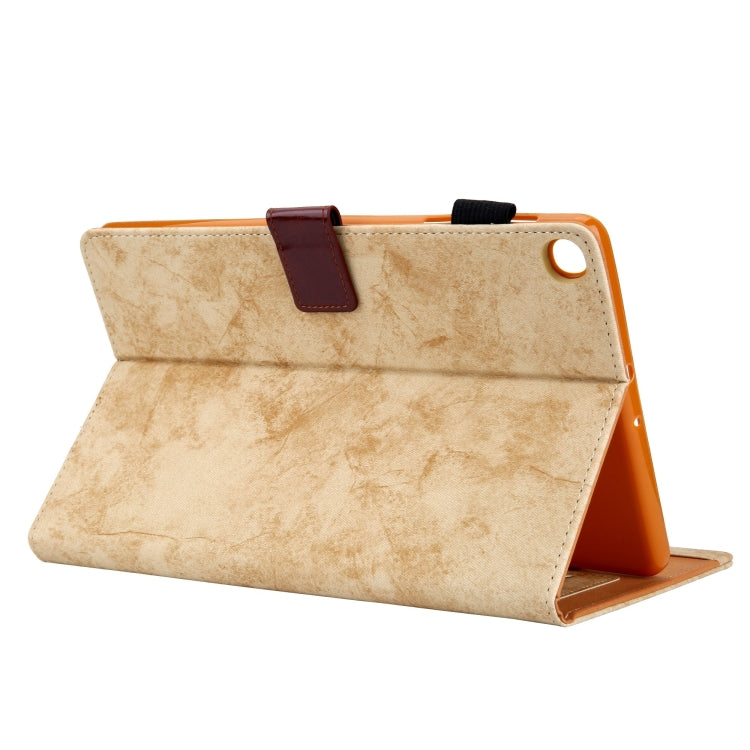 For Samsung Galaxy Tab A11+ / A9+ Cloth Texture Leather Tablet Case(Yellow) by bashfashion