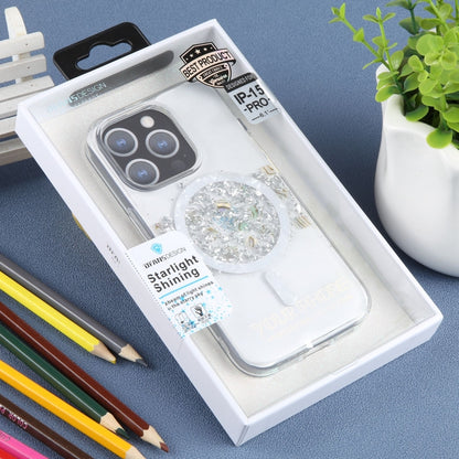 For iPhone 15 Pro DFANS DESIGN Magsafe Magnetic Starlight Shining Phone Case(Silver Foil Shell) by DFANS DESIGN