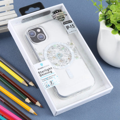 For iPhone 15 DFANS DESIGN Magsafe Magnetic Starlight Shining Phone Case(Silver Foil Shell) by DFANS DESIGN