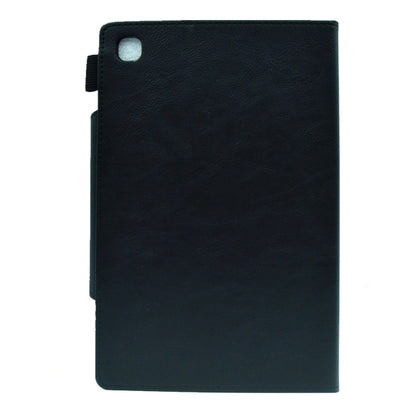 For Samsung Galaxy Tab A11+ / A9+ Suede Cross Texture Magnetic Clasp Leather Tablet Case(Black) by bashfashion