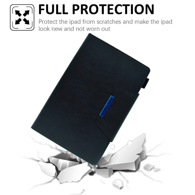 For Samsung Galaxy Tab A11+ / A9+ Suede Cross Texture Magnetic Clasp Leather Tablet Case(Black) by bashfashion