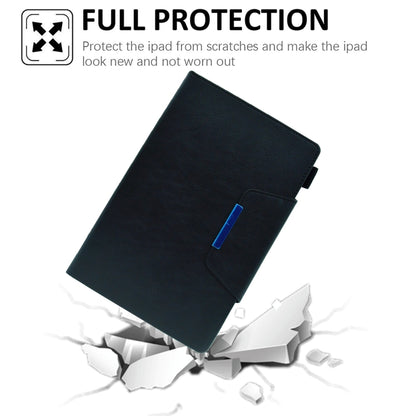 For Samsung Galaxy Tab A11+ / A9+ Suede Cross Texture Magnetic Clasp Leather Tablet Case(Black) by bashfashion