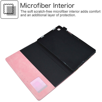 For Samsung Galaxy Tab A11+ / A9+ Suede Cross Texture Magnetic Clasp Leather Tablet Case(Pink) by bashfashion