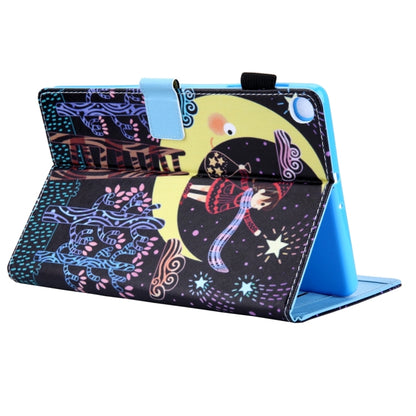 For Samsung Galaxy Tab A11+ / A9+ Colored Drawing Leather Tablet Case(Star-picking Girl) by bashfashion