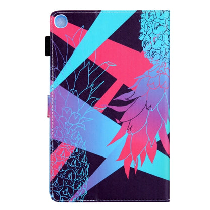 For Samsung Galaxy Tab A11 / A9 Colored Drawing Leather Tablet Case(Sparkling Pineapple) by bashfashion